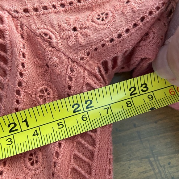 Anthropologie forever that girl eyelet mini dress size XL Bubble Puff Sleeve - Picture 13 of 15